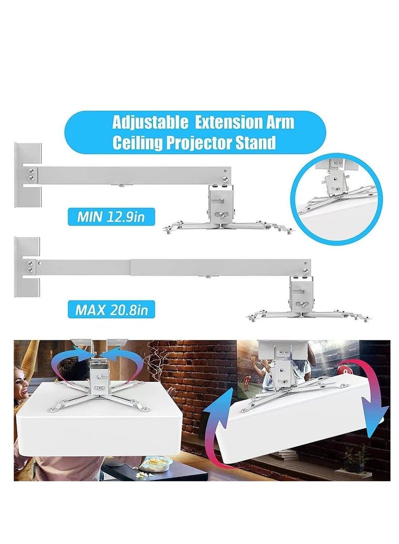 Excefore Projector Ceiling Mount, Universal Mount 3 Modes +-15° Tilt - 360° Rotatable up to 15Kg for LCD DLP  - Image 4