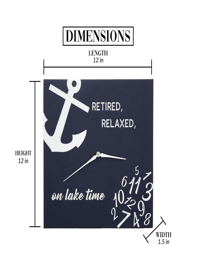 شركة بافيليون جيفت شركة بافيليون للهدايا - متقاعد، مسترخٍ، على ضفاف البحيرة - ساعة حائط مربعة مقاس 12.25 بوصة، هدية مثالية له أو لها أو لزميل العمل - Image 2