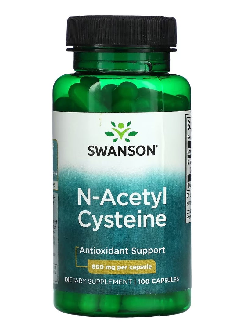 سوانسون أسيتيل سيستين، دعم مضادات الأكسدة، 600 ملجم، 100 كبسولة