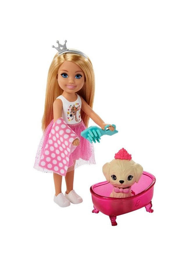 Barbie - Princess Adventure Chelsea Pet Castle Playset With Blonde Chelsea Doll (6Inch) 4 Pets And Accessories Gift For 3 To 7 Year Olds - Image 1