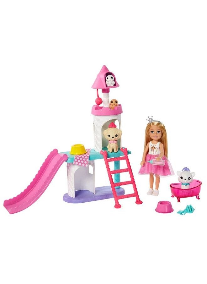 Barbie - Princess Adventure Chelsea Pet Castle Playset With Blonde Chelsea Doll (6Inch) 4 Pets And Accessories Gift For 3 To 7 Year Olds - Image 1