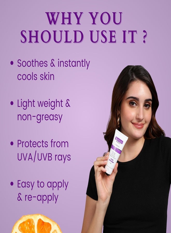 Renon Sunscreen - SPF 50 PA+++ 1% Hyaluronic Aqua Gel Sunscreen|Rice Water + Vitamin C|No white Cast |Non Sticky - Image 5