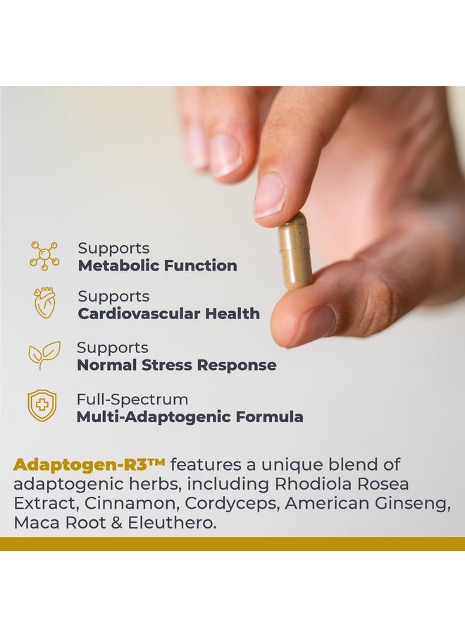 Premier Research Labs Adaptogen-R3: Adaptogen Supplements, Adaptogens, Rhodiola Rosea Supplement with Maca Root, Adaptogen Complex for Stress, Heart & Metabolic Health - 90 Vegetarian Capsules
