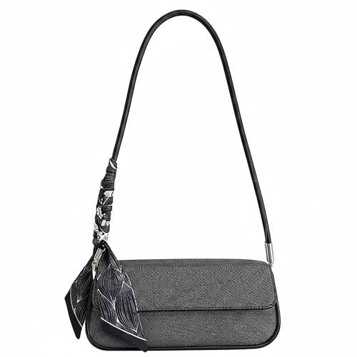 SIBY Underarm Shoulder Bags for Women's with Ribbon (Black) - Image 1