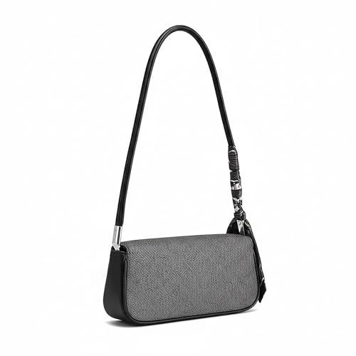 SIBY Underarm Shoulder Bags for Women's with Ribbon (Black) - Image 2
