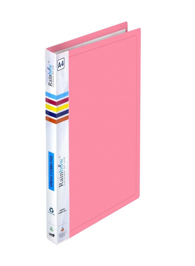 Shuban 4 Pack Durable Plastic A4 Size Cobra Spring Clip File Folder, File for Document Holder Certificates Holder- Assorted Color - Image 5