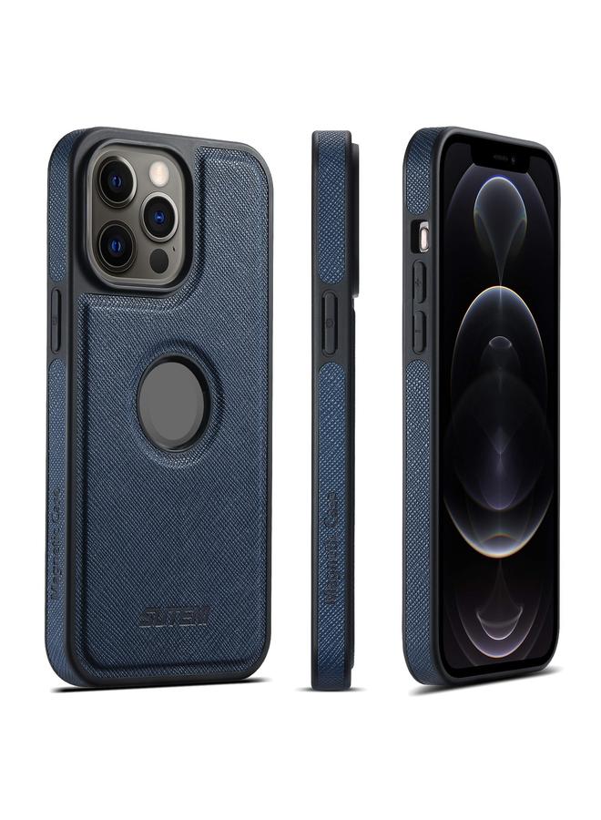 Suteni Case For iPhone 12 Pro G1 Cross Texture MagSafe Phone Case - Image 1