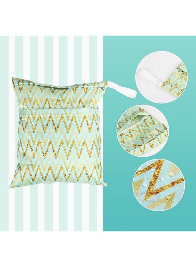 Frienda 4 Pieces Waterproof Wet Bag Reusable Washable Wet Dry Bag Sealed Wet Diaper Bag With Handle For Travel Beach Wet Swimwear Diapers Dirty Gym Clothes And Toiletries 12 X 14 Inch (Tropical) - Image 5