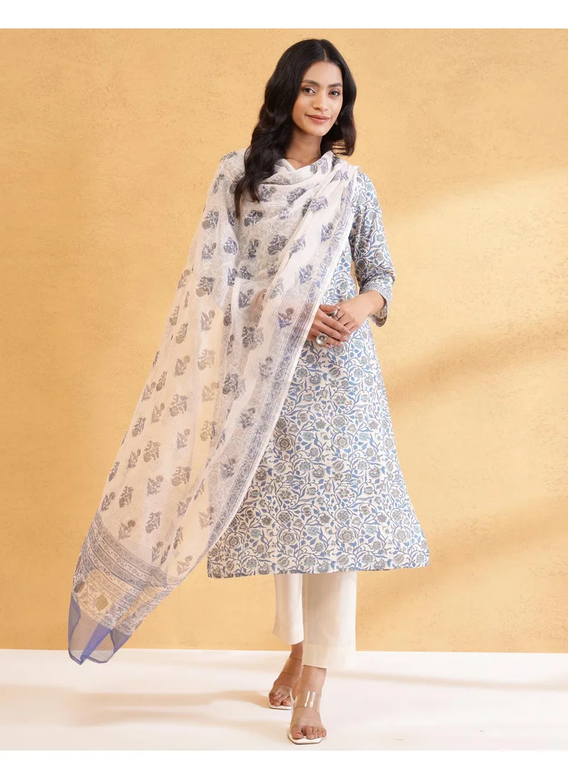 Fabindia Natural Cotton Pant Dupatta & Kurta