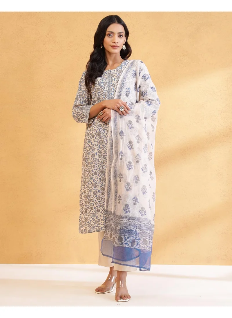 Fabindia Natural Cotton Pant Dupatta & Kurta