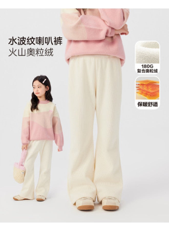 Zuoxi Girls' Pants Children's Casual Pants Spring/autumn Style Girls' Trousers Loose Flare Pants Fashionable Kids' Clothing For Bigger Girls - Image 1