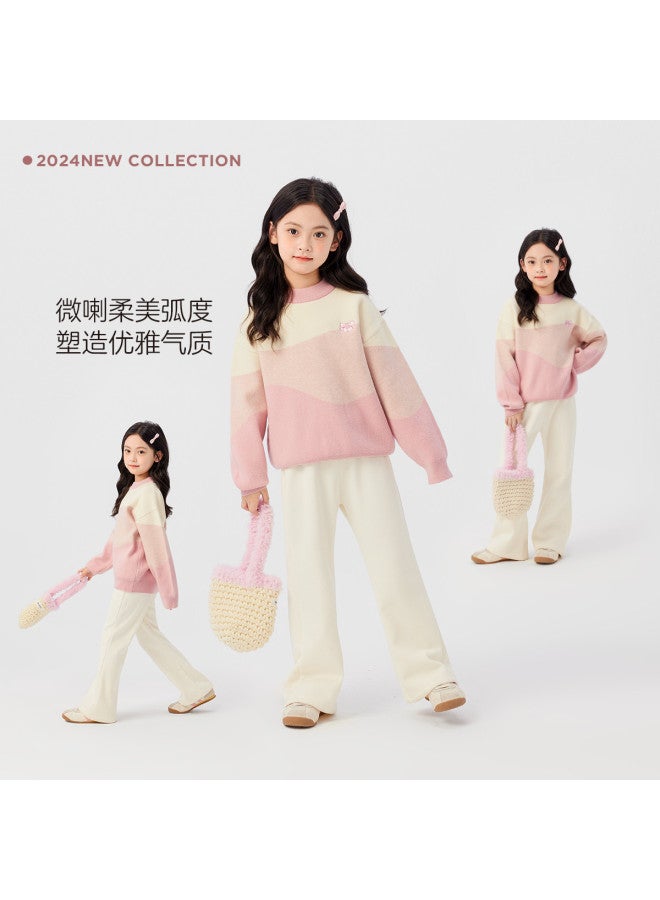 Zuoxi Girls' Pants Children's Casual Pants Spring/autumn Style Girls' Trousers Loose Flare Pants Fashionable Kids' Clothing For Bigger Girls - Image 4