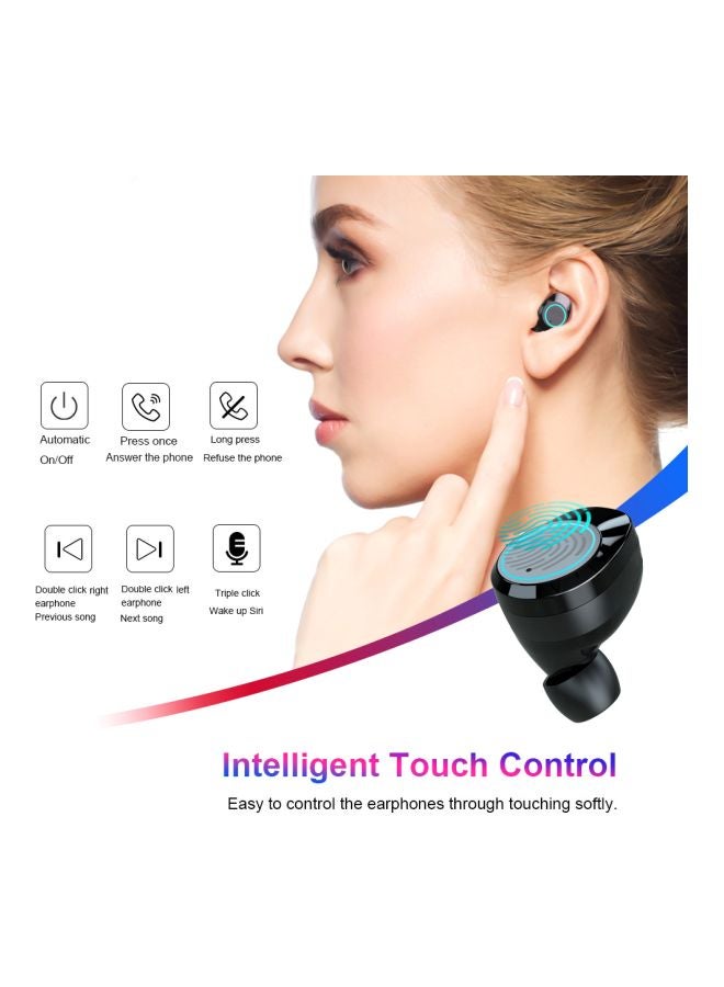 سماعة أذن داخلية لاسلكية X6 برو مع علبة شحن أسود - Image 3