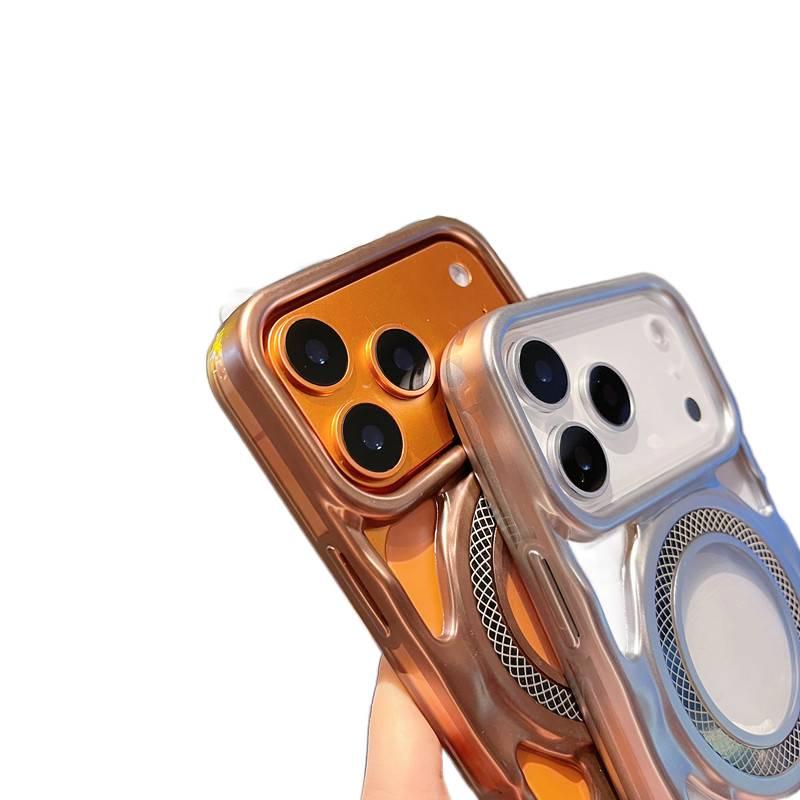 غطاء MagSafe بTPU لـ iPhone 15 / 15 Plus / 15 Pro / 15 Pro Max مع مقاوم للصدمات وحماية من السقوط مع مقاوم للصدمات مع مغناطيس قوي مع تبديد الحرارة باللون بنفسجي مغناطيسي من مادة TP. - Image 4