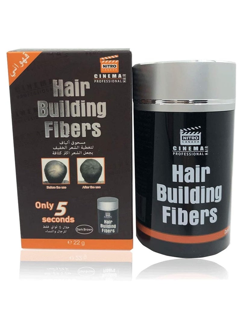 NITRO CINEMA Nitro Hair Building Fibers Dark Brown 22 g - Image 1