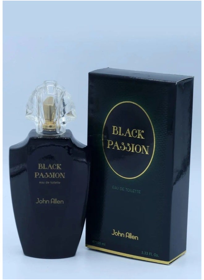 John Allen BLACK PASSION Eau De Toilette for Men 100ml – Luxurious Amber Woody Fragrance with Distinctive Notes  - Image 3