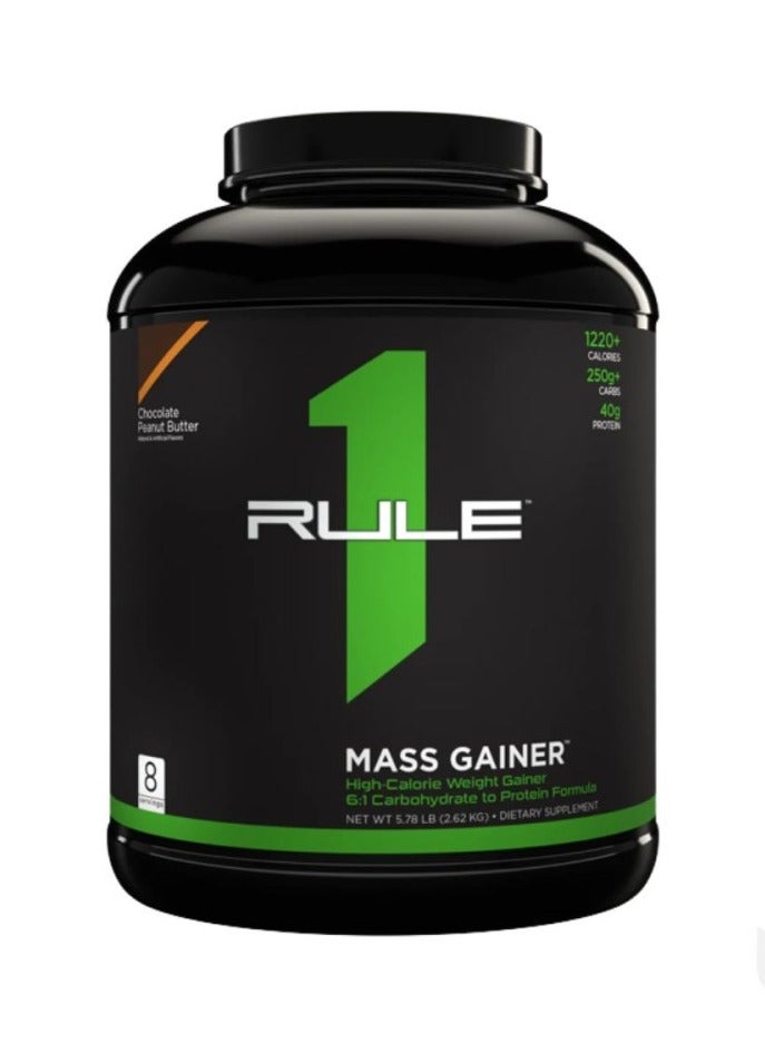 Rule 1, Mass Gainer, 40g Protein, Chocolate Peanut Butter, 5.68 lb, 8 Servings