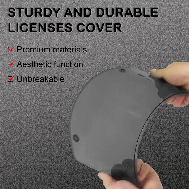 Wanheart Gray Framed Bubble License Plate Cover Set â€“ 2-Pack Curved ABS Shield for 12Ã—6 US Plates, Scratch & Weather Resistant Protection with Screws & Caps, Front & Rear Car Accessories (Gray) - Image 2