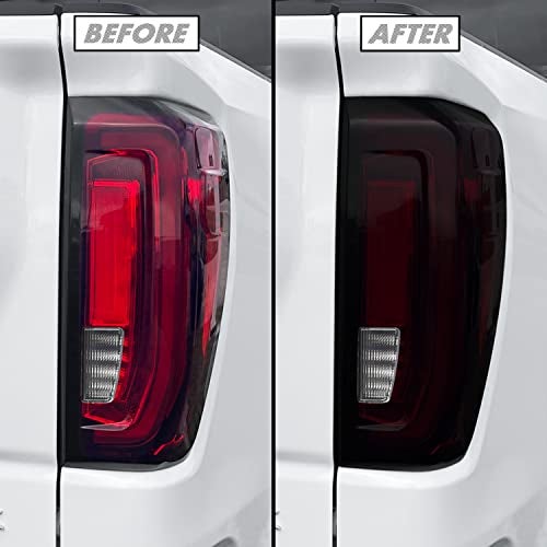 SlickMod PreCut Vinyl Smoke Tint for 2019-2023 GMC Sierra 1500 Tail Light (LED) (20% Dark Smoke, 2. Taillight Cutout) - Image 1