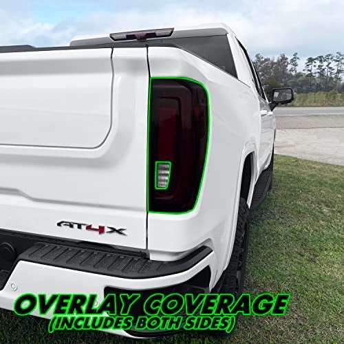 SlickMod PreCut Vinyl Smoke Tint for 2019-2023 GMC Sierra 1500 Tail Light (LED) (20% Dark Smoke, 2. Taillight Cutout) - Image 2