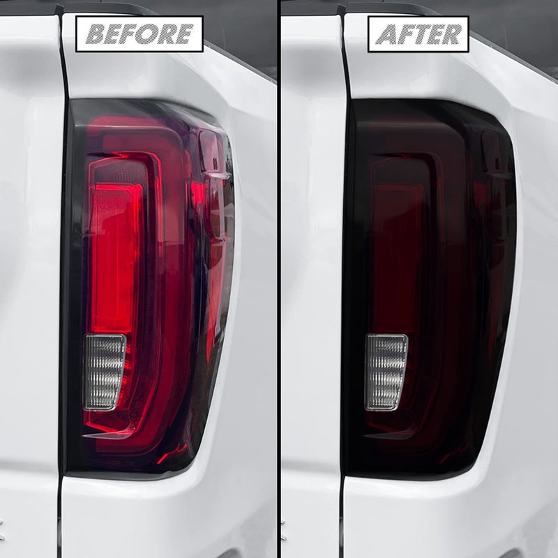 SlickMod PreCut Vinyl Smoke Tint for 2019-2023 GMC Sierra 1500 Tail Light (LED) (20% Dark Smoke, 2. Taillight Cutout) - Image 5