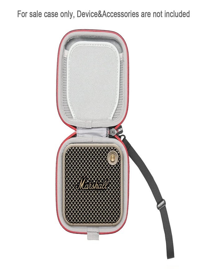 آر كيه باي كيس حقيبة حمل RLSOCO لسماعة مارشال ويلين/ويلين II اللاسلكية بتقنية بلوتوث | مقاومة للصدمات والغبار، مزودة بحزام معصم قابل للتعديل | تصميم حقيبة سفر بسحاب YKK وحماية من الخدوش - Image 2