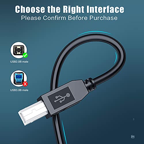 Inovat Replacement 10FT USB A Male to B Male Cable Cord Data Transfer Host Cable Cord for AKAI MPK Mini Mk2 USB MIDI Keyboard Pad Controller - Image 4