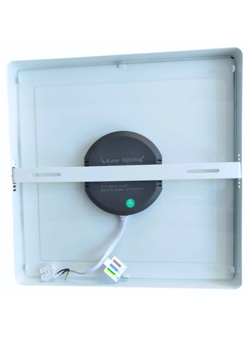 كي راي لوح إضاءة LED مربع بقدرة 40 واط للسقف، عالي الكفاءة بإضاءة فائقة السطوع 3000 كلفن. - Image 4