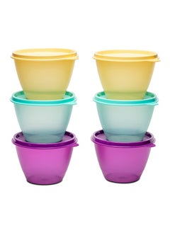 Tupperware Tupperware Plastic Container - 400ml, 6 Pieces, Multicolour  - Image 1