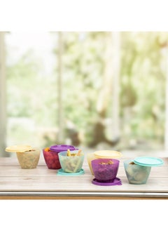 Tupperware Tupperware Plastic Container - 400ml, 6 Pieces, Multicolour  - Image 4