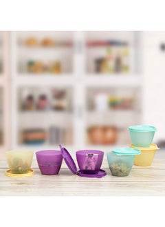 Tupperware Tupperware Plastic Container - 400ml, 6 Pieces, Multicolour  - Image 5