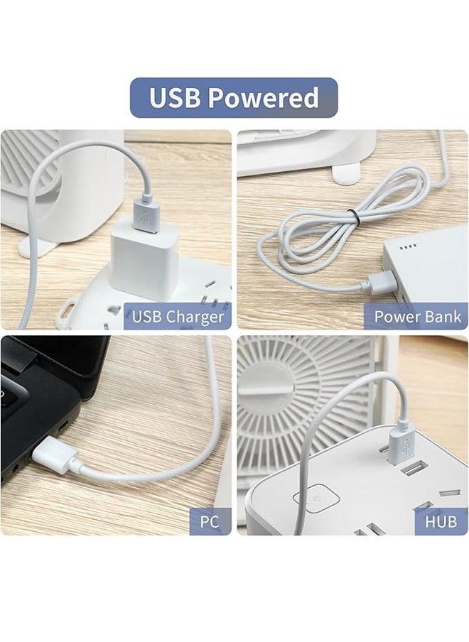 Generic - Portable Humidifier Air Cooler Fan for Home with 3 Speed Mode, Mist Fan with Water Spray, 7 Color LED and Timer, USB Personal Mini Cooler Desk Fan for Shop, Office, Kitchen (USB Powered - Image 1