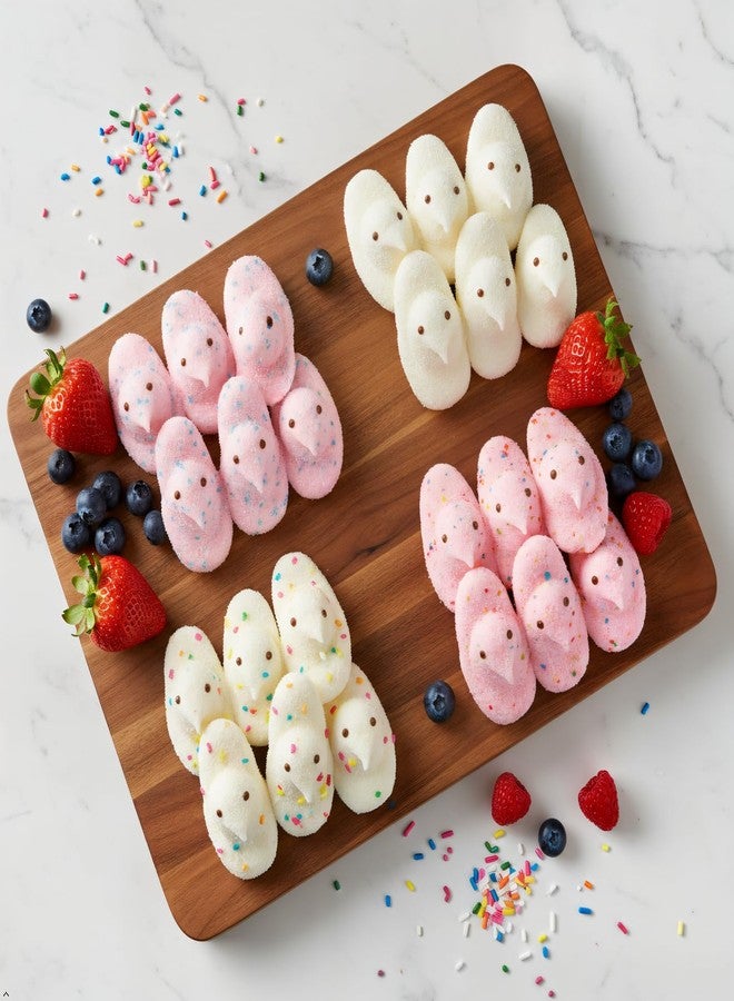 PEEPS Easter Marshmallow Candy Variety Pack, Flavored Marshmallow Chicks, Cotton Candy, Party Cake, Frosted Strawberry Tarts & Rice Krispies Treats, Pack of 4, 10ct Each (40 Chicks Total) - Image 3