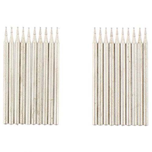 ILOVETOOL Diamond Grinding Head Bits Spherical 0.8mm Jade Carving Burrs Pack of 20Pcs - Image 1