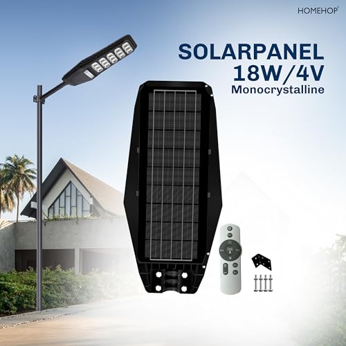 Homehop 200W All in One Solar Street Light Outdoor Waterproof Motion Sensor LED Wall Lamp for Home, Pathway & Garden with Remote Control (Cool White, Pack of 2) - Image 4