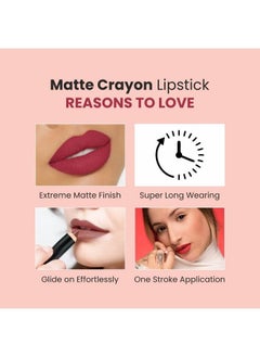VERYMISS Matte Crayon Lipstick 2.8 G Cinnamon Brown  - Image 4