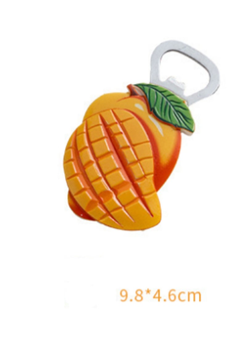 Mango Refrigerator Magnet Bottle Opener, Cute Cartoon Fruit Magnetic Bottle Opener Home Decoration Accessories