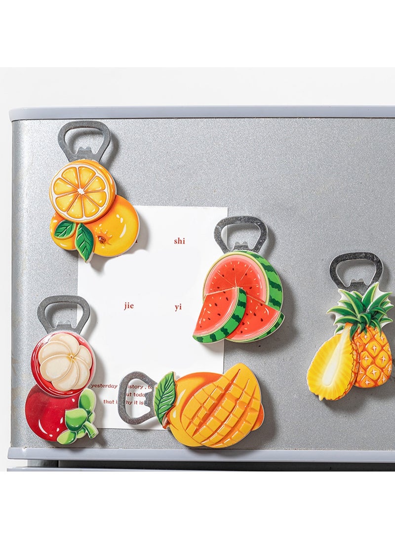 Mango Refrigerator Magnet Bottle Opener, Cute Cartoon Fruit Magnetic Bottle Opener Home Decoration Accessories