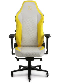 navo APEX PRIME, Premium Ergonomic Gaming Chair with Memory Foam Pillows, Magnetic Headrest & Integrated Lumbar Support System By NAVO (CloudLeather, LEMON) 