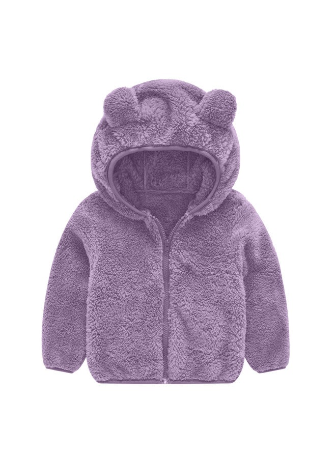 New Baby Kids Bear Ears Cute Coat Baby Boys And Girls Solid Color Hoodie Jacket Children's Wool Sweater