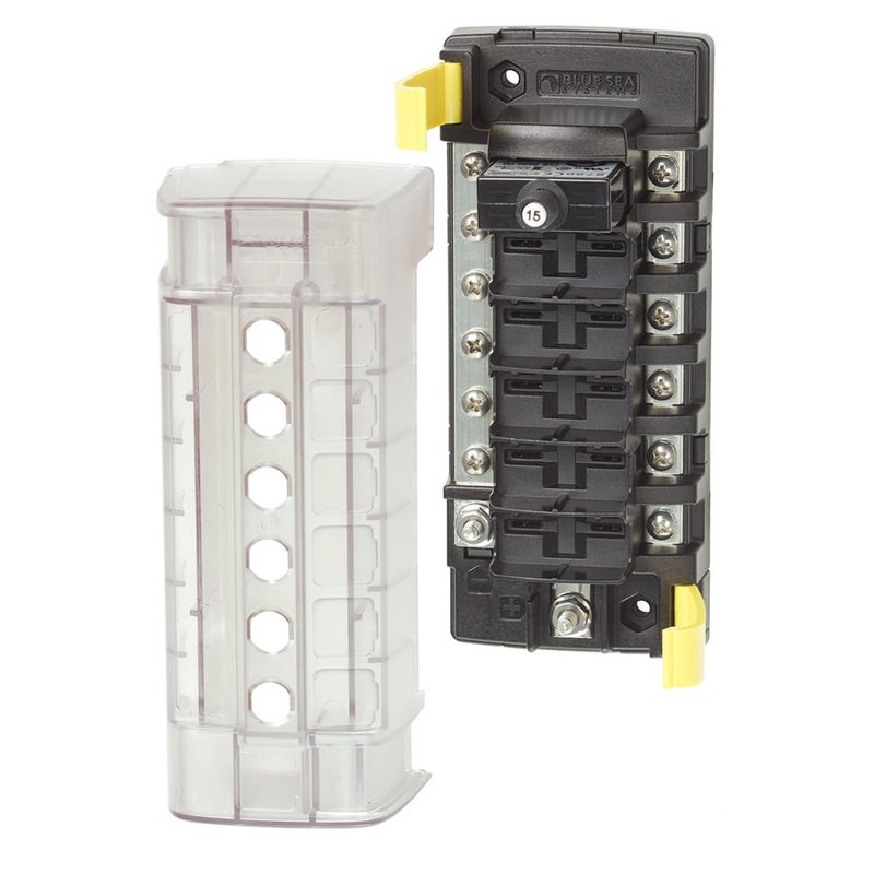 Blue Sea Systems 5052 ST CLB Circuit Breaker Block - 6 Position with Negative Bus - Image 2