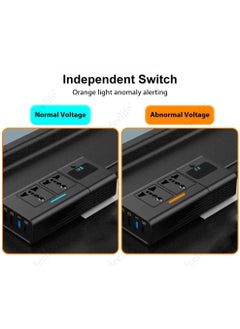 Generic NEW 200W Car Inverter 12V DC To 220V AC Power Converter LED Display 4 USB Port Pure Sine Wave Fast Charging Car Inverter Charger  - Image 4