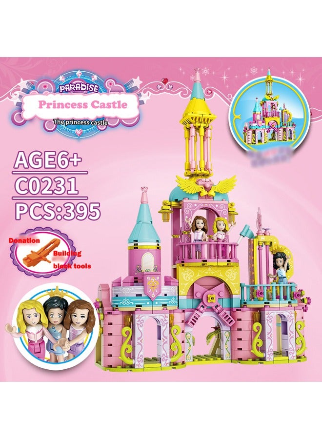 ووما لعبة مكعبات القلعة الرومانسية، يمكن أن تمارس قدرة الأطفال العملية، وتنمي إبداع الأطفال، وألعاب الكتل المثيرة للاهتمام - Image 4