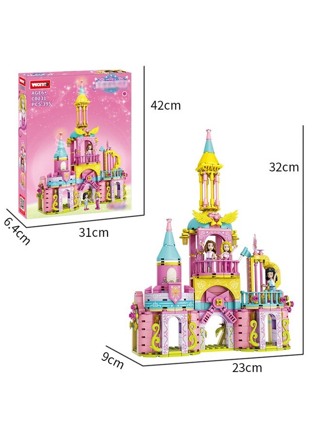 ووما لعبة مكعبات القلعة الرومانسية، يمكن أن تمارس قدرة الأطفال العملية، وتنمي إبداع الأطفال، وألعاب الكتل المثيرة للاهتمام - Image 2
