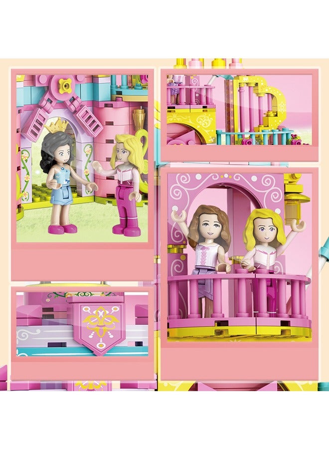 ووما لعبة مكعبات القلعة الرومانسية، يمكن أن تمارس قدرة الأطفال العملية، وتنمي إبداع الأطفال، وألعاب الكتل المثيرة للاهتمام - Image 5