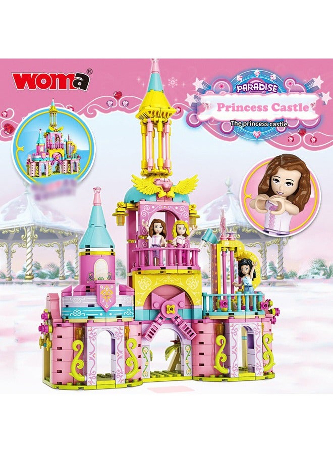 ووما لعبة مكعبات القلعة الرومانسية، يمكن أن تمارس قدرة الأطفال العملية، وتنمي إبداع الأطفال، وألعاب الكتل المثيرة للاهتمام - Image 3