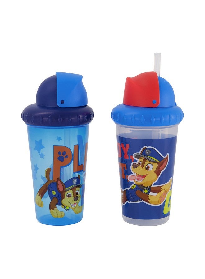 nickelodeon Toddler Sippy Cups For Boys ; 10 Ounce Paw Patrol Sippy Cup Pack Of Two With Straw And Lid ; Durable Blue Leak Proof Travel Water Bottle For Toddlers - Image 2