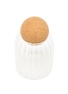 Prickly Pear Ribbed Small Glass Storage Jar  - Image 3