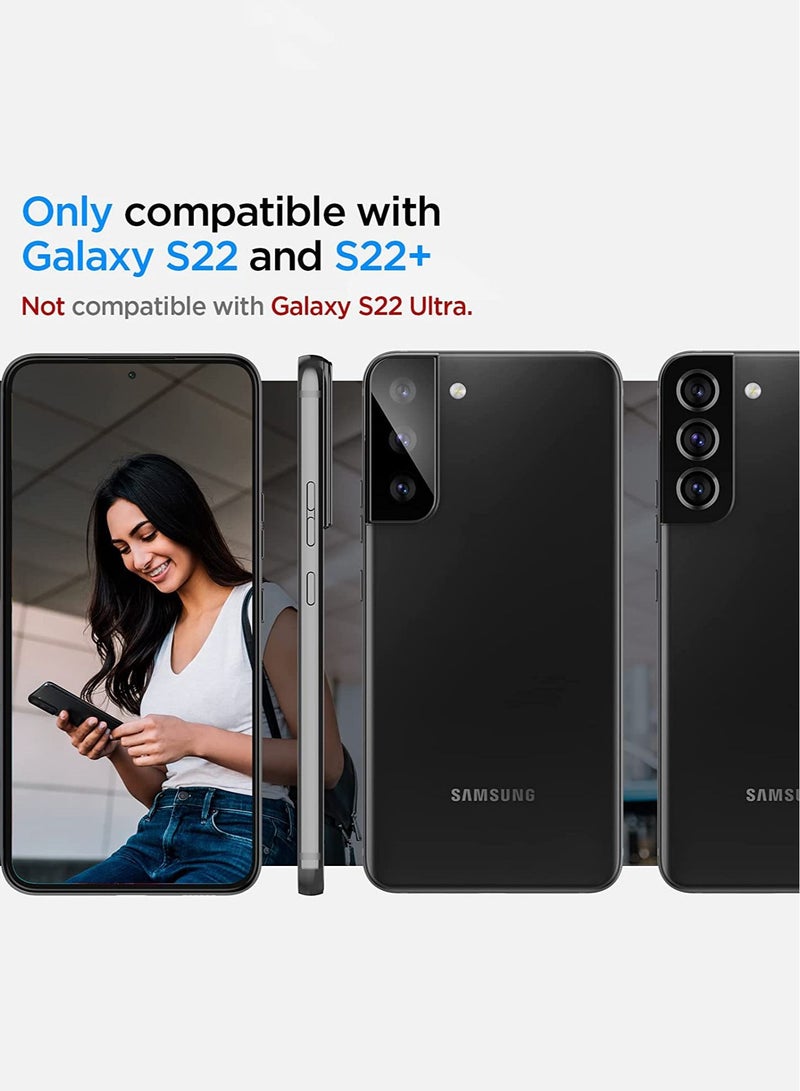 Spigen Glastr Optik Camera Lens Screen Protector 2 Pack for Samsung Galaxy S22 PLUS and Galaxy S22 - Black - Image 2