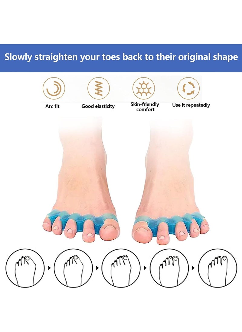 Toe Separators For Overlapping Toes And Restore Crooked Toes To Their Original Shape Correct Bunions Toe Spacers Toe Straightener Toe Stretcher Hammer Toes